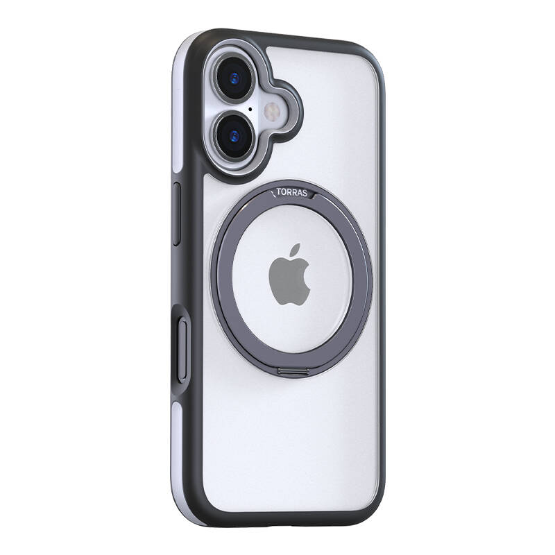 Torras Ostand R Fusion kotelo iPhone 16 (musta)
