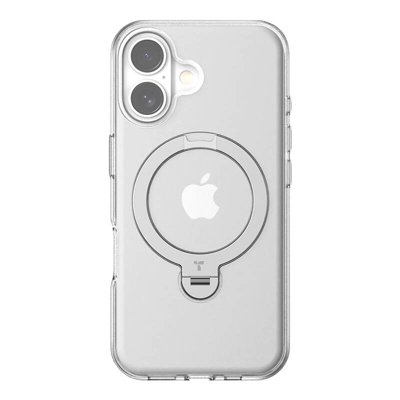 Torras Ostand Spin kotelo iPhone 16 Plus (läpinäkyvä)