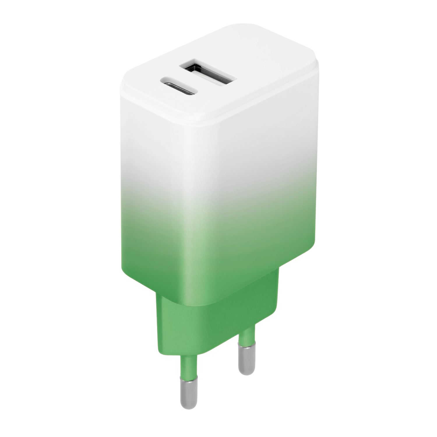 Setty laturi USB + USB-C 20W LSIG-AC-20 minttu-valkoinen liukuväri