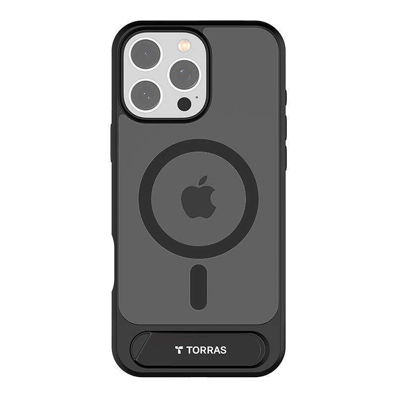 Torras Pstand-sarjan kotelo iPhone 16 Pro Maxille (musta)