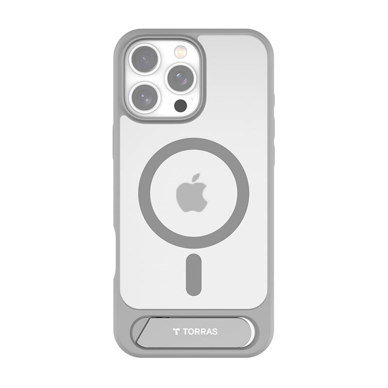 Torras Pstand-sarjan kotelo iPhone 16 Pro Max (harmaa)