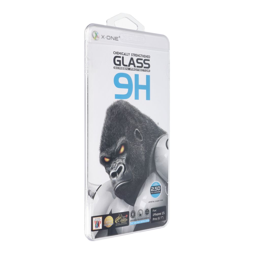 X-ONE Full Cover Extra Strong Clear - iPhone 15 Pro panssarilasi 9H