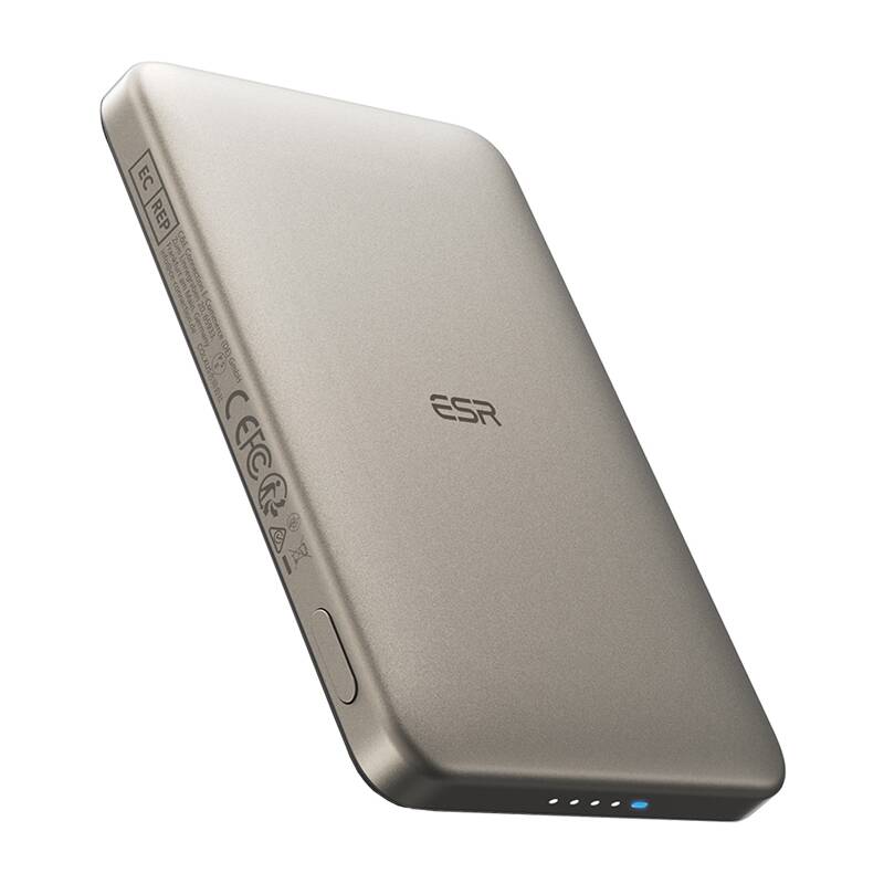 ESR Qi2 MagSlim 5000 mAh magneettinen tehopankki (hiekka)