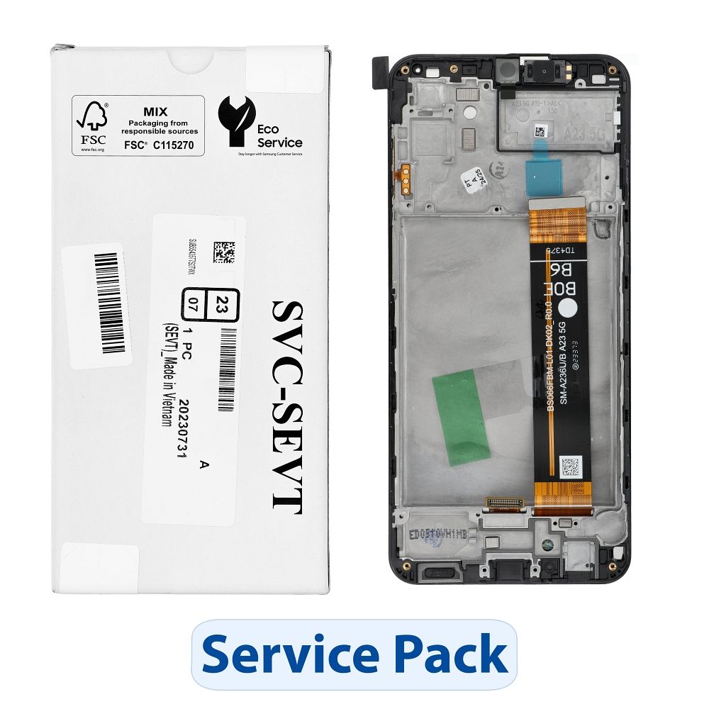 ServicePack LCD-näyttö SAMSUNG A23 5G A236 GH82-29734A