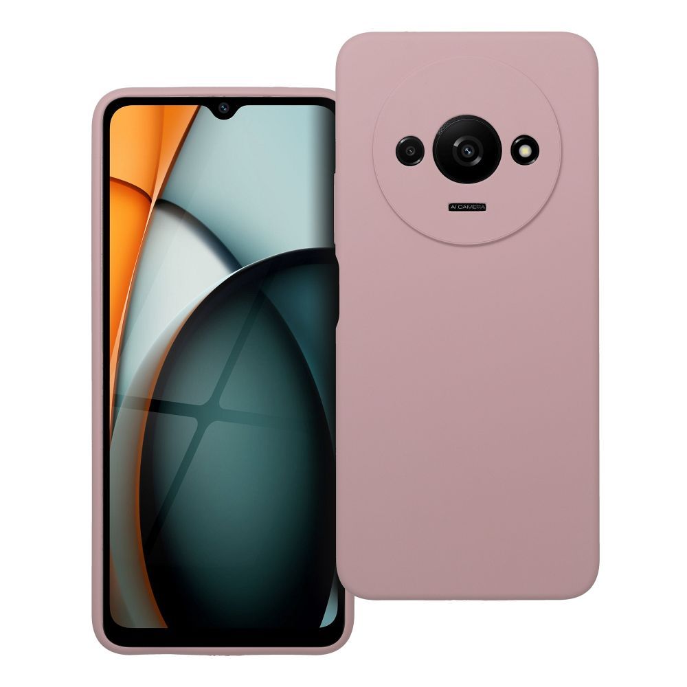 Case for Xiaomi Redmi A3 4G Silicone 2mm (camera protection) powder pink