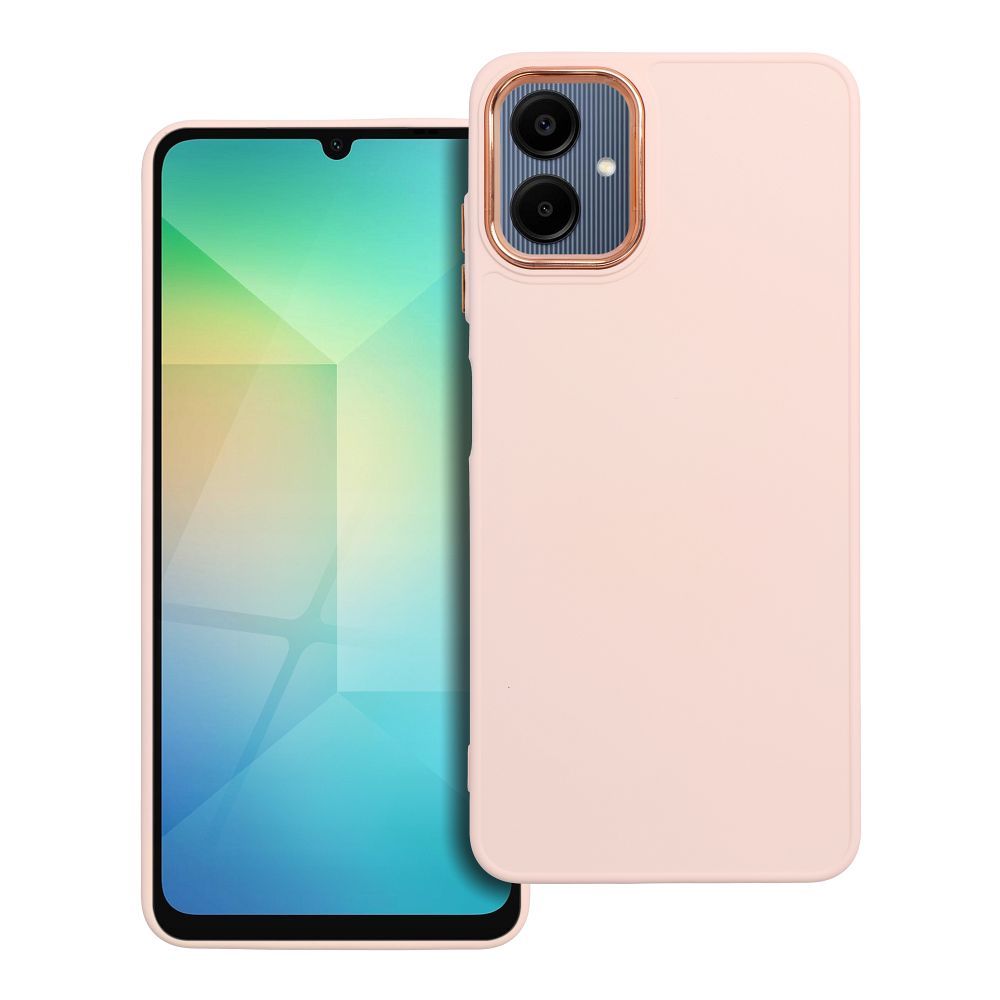 Suojakuori Samsung A06:lle Frame puuteriinen vaaleanpunainen