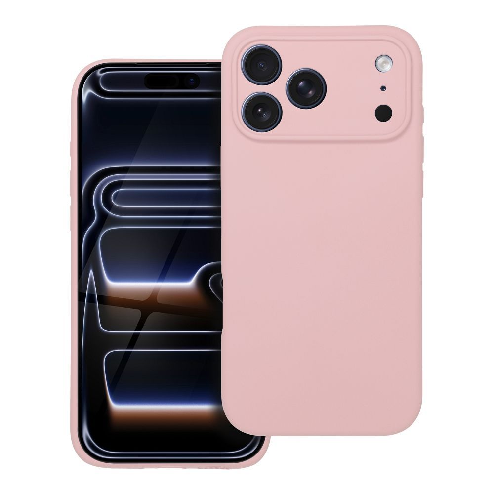 Silikoninen suojakuori iPhone 17 PRO MAX:lle 2mm vaaleanpunainen (powder)