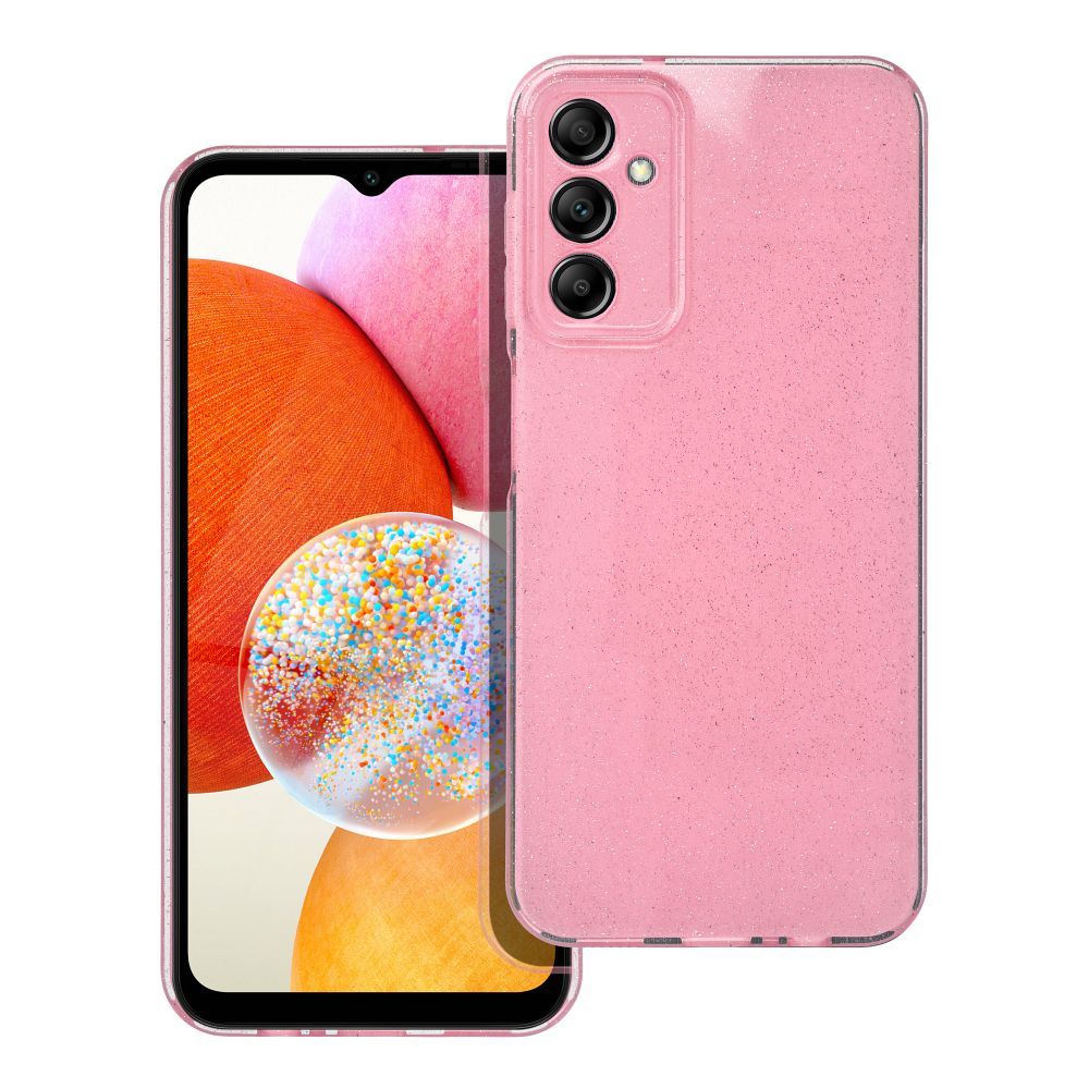 Suojakuori Samsung A14 5G / A14 4G:lle Clear Case 2 mm Blink vaaleanpunainen