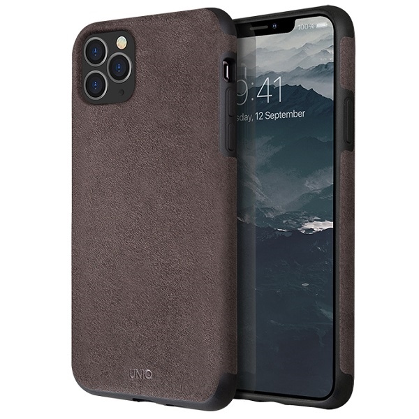 Uniq Sueve kotelo iPhone 11 Pro:lle - tummanharmaa