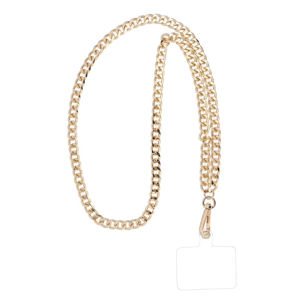 CHAIN #81 Puhelimen nauha / narun pituus 80 cm (40 cm silmukassa) / kaulaan - kultainen
