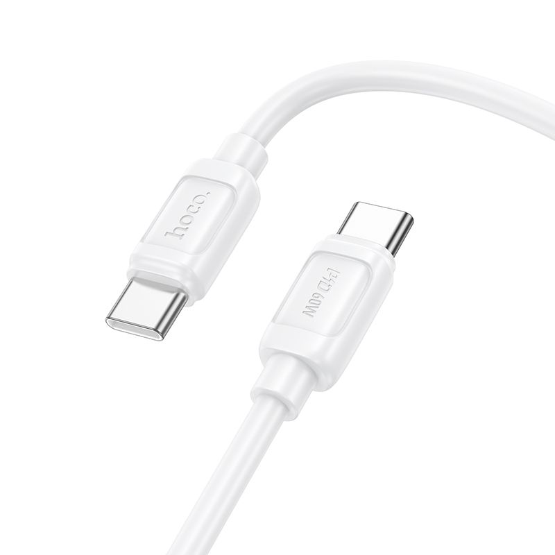 Kaapeli USB-C - USB-C Hoco PD 5A 240W 1 m X115 valkoinen