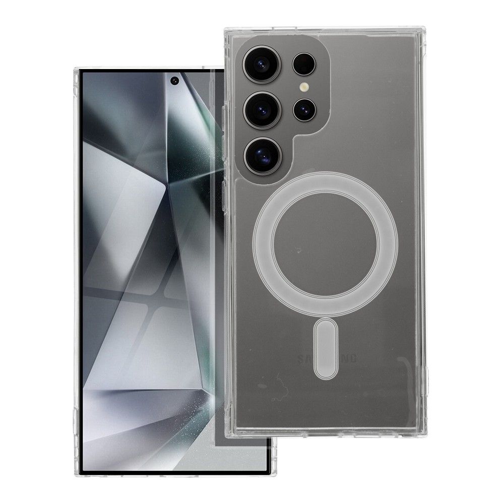 Suojakuori Samsung S25 ULTRA:lle Clear Mag Cover (STR) yhteensopiva MagSafen kanssa läpinäkyvä