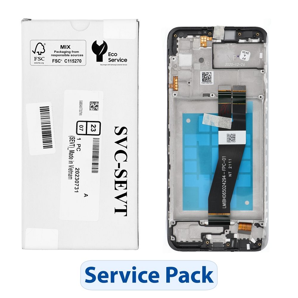 ServicePack LCD-näyttö SAMSUNG A02s A025G GH81-20181A