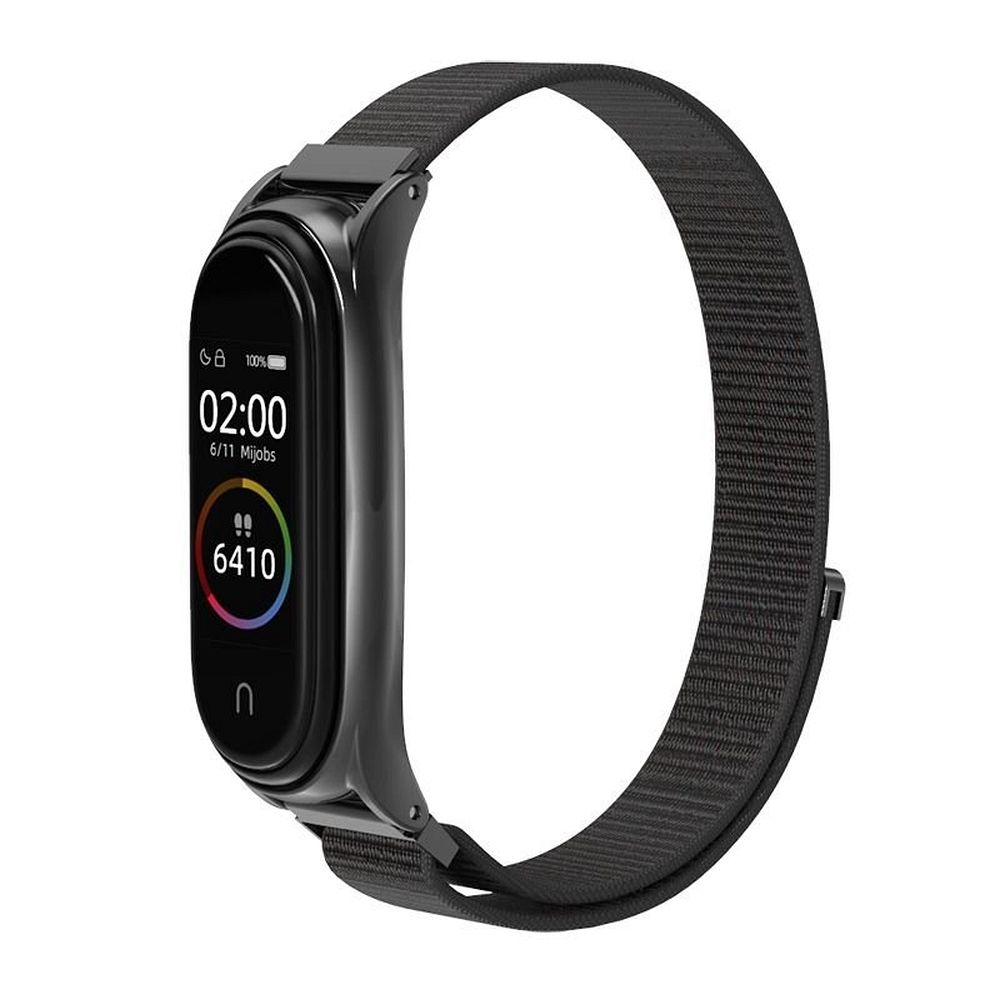 Nailonranneke XIAOMI Mi Band 5 / 6 / 7 musta (05)