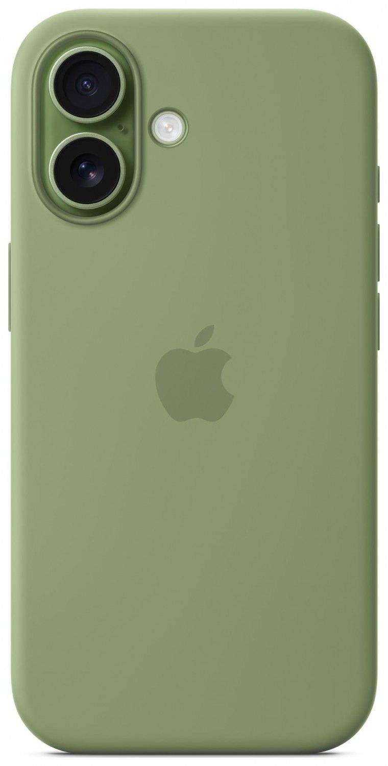 iPhone 17 silikoninen suojakuori MagSafella - vaalea sammal