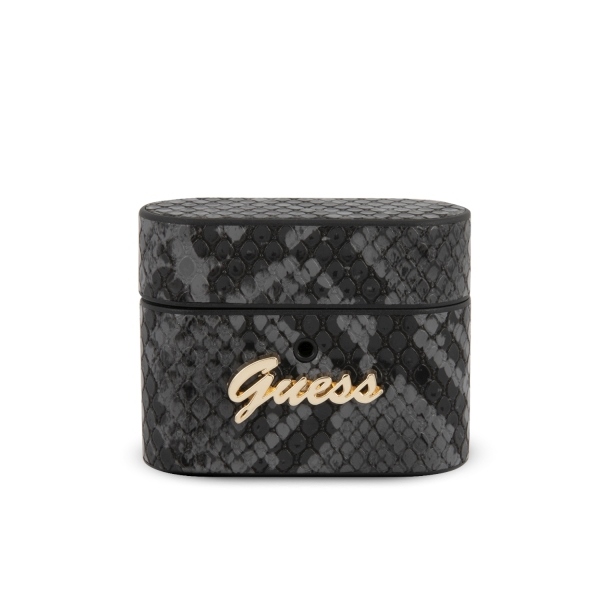 Guess GUACAPPUNSSMLBK AirPods Pro -suojus musta/musta Python-mallisto