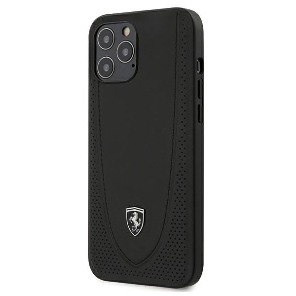Ferrari FEOGOHCP12LBK iPhone 12 Pro Max 6.7" musta/musta kovakotelo Off Track Perforoitu