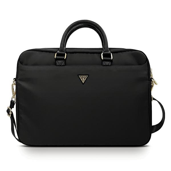 Guess Nylon Triangle Logo laukku 16 tuuman kannettavalle tietokoneelle - musta