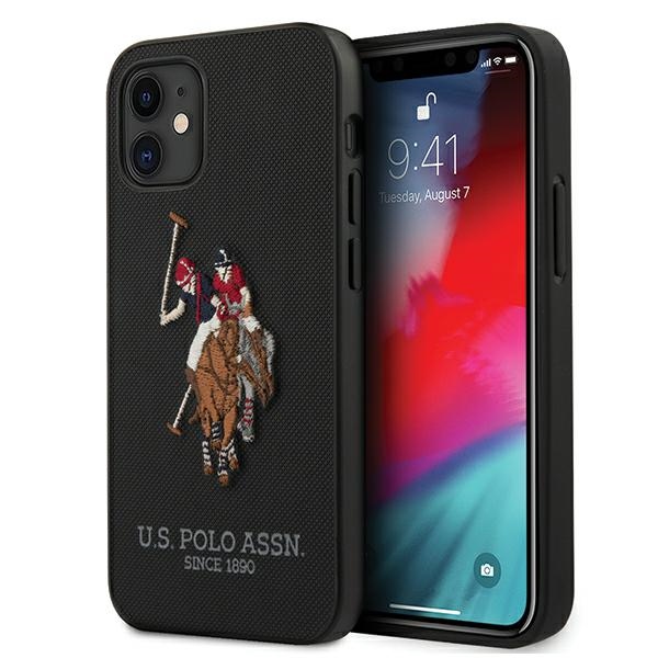 US Polo USHCP12SPUGFLBK iPhone 12 mini 5,4" tšarny/musta Polo-kirjonta kokoelma