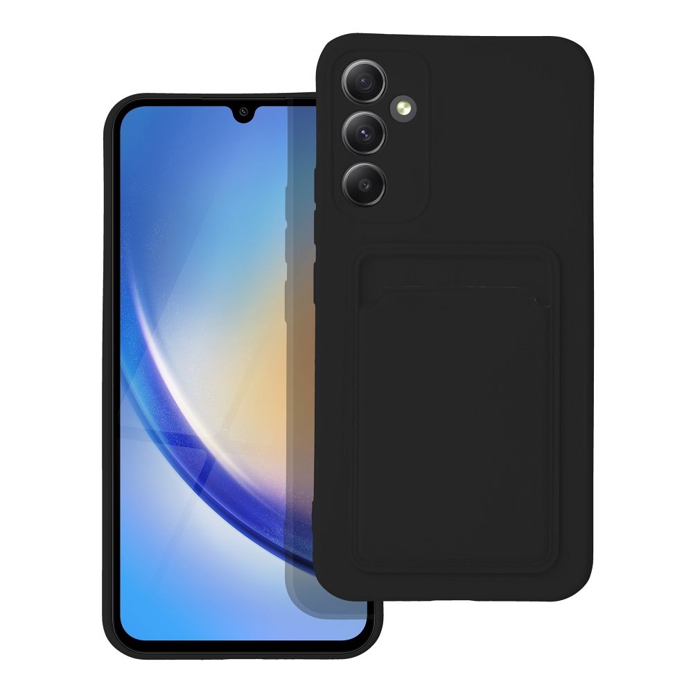 Suojakuori SAMSUNG A34 5G:lle Card Case musta