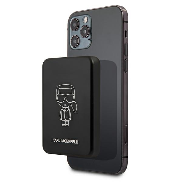 Karl Lagerfeld 3000mAh induktiivinen tehopankki MagSafella - musta
