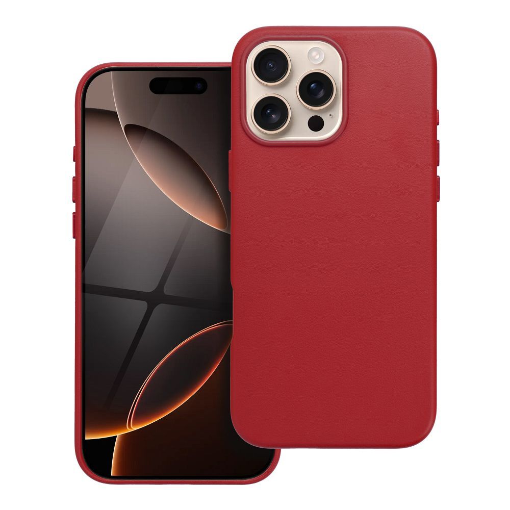 Kotelo Leather Mag Cover (MagSafe) iPhone 16 Pro Max punainen