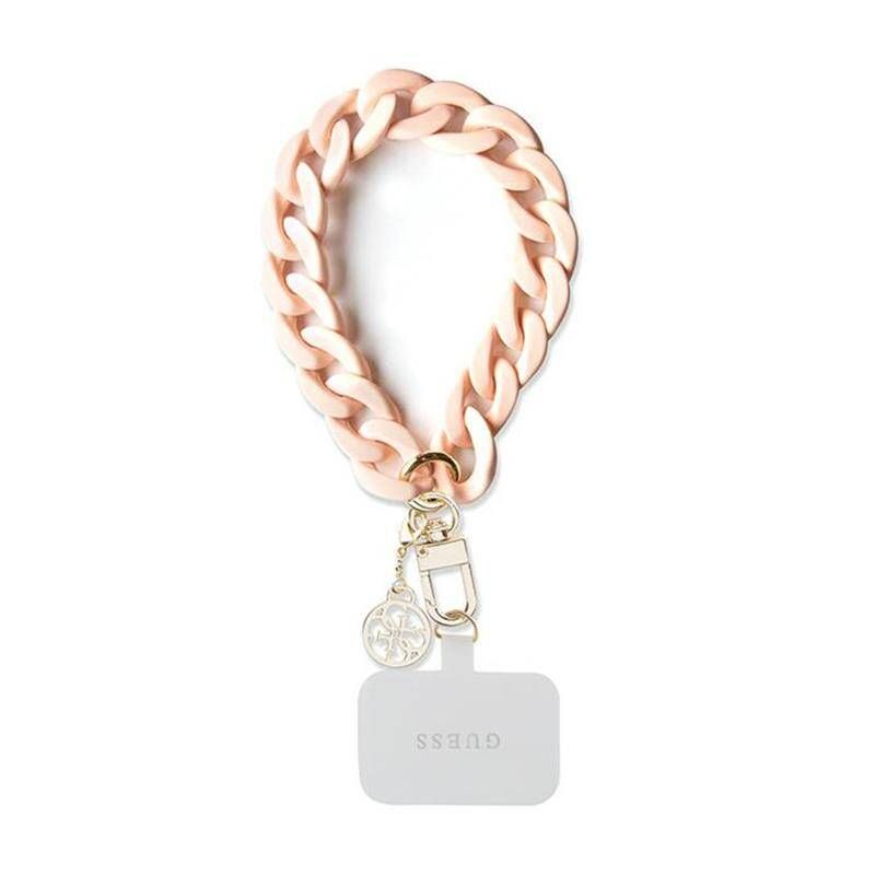 Guess GUOUCBMC4MP Universal Big Hand Strap case - pink Acrylic 4G Charm