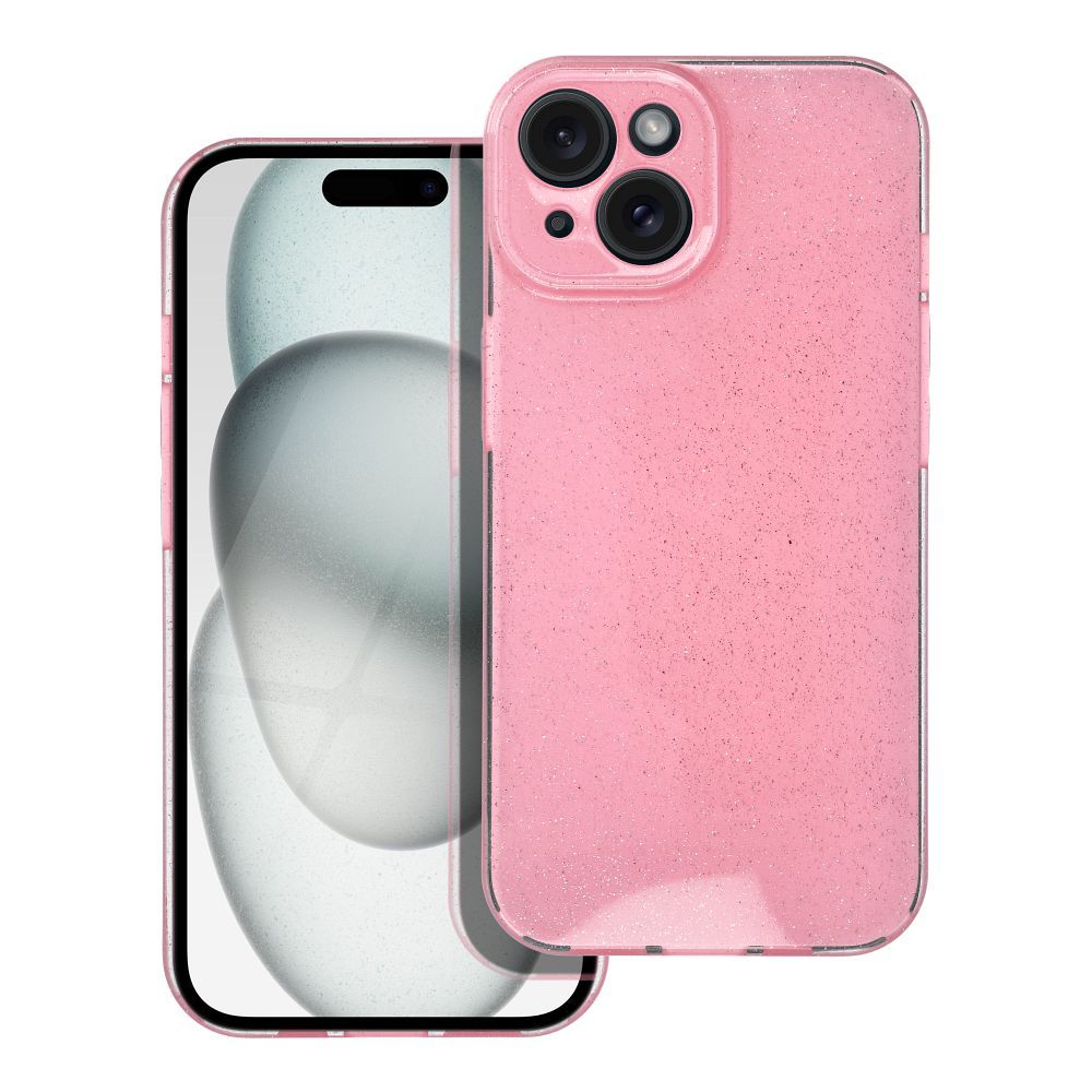 Suojakuori iPhone 15:lle Clear Case 2 mm Blink vaaleanpunainen