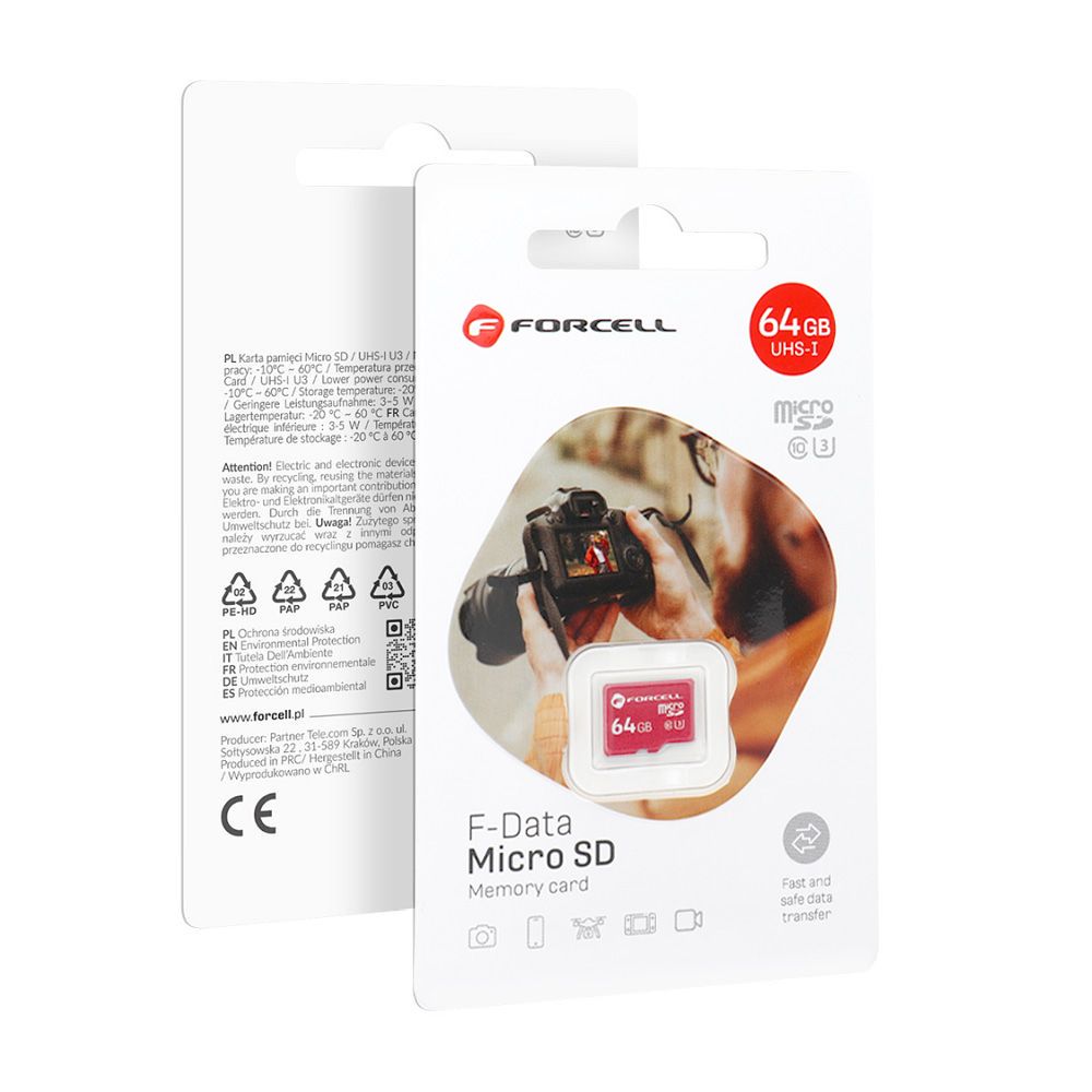 FORCELL F-DATA muistikortti 64GB UHS-I U3 luokka 10