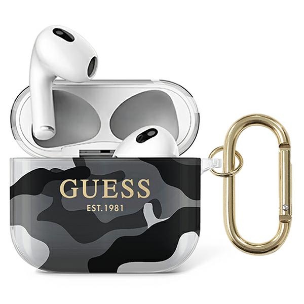 Guess GUA3UCAMG AirPods 3 -suojus musta/musta Camo-mallisto