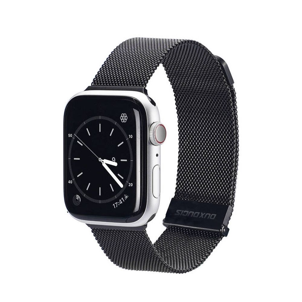 Dux Ducis Milanese Series ranneke Apple Watch 42 / 44 / 45 / 49 mm:lle musta