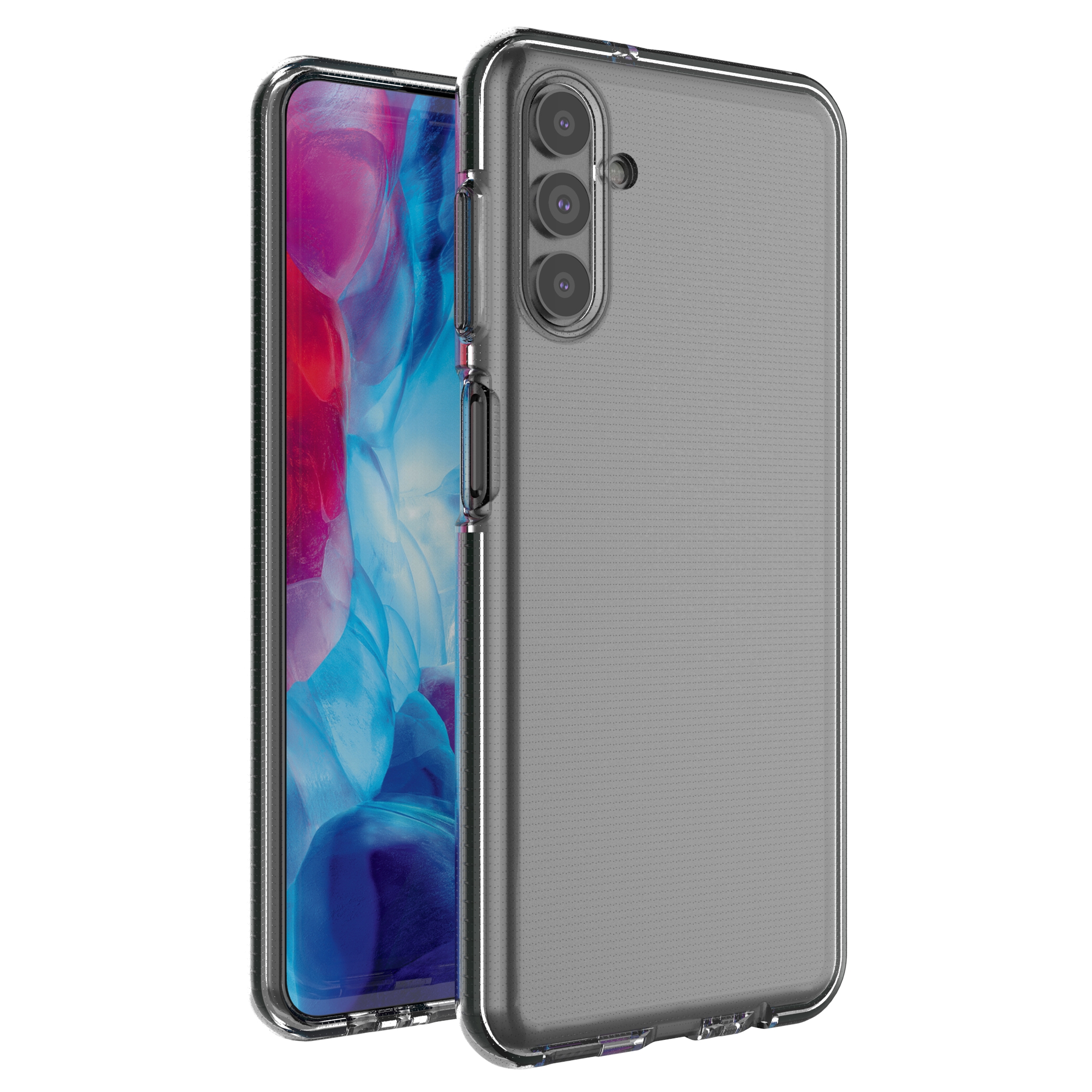 Spring Case kansi geelisuojus värillinen kehys Samsung Galaxy A13 5G musta musta