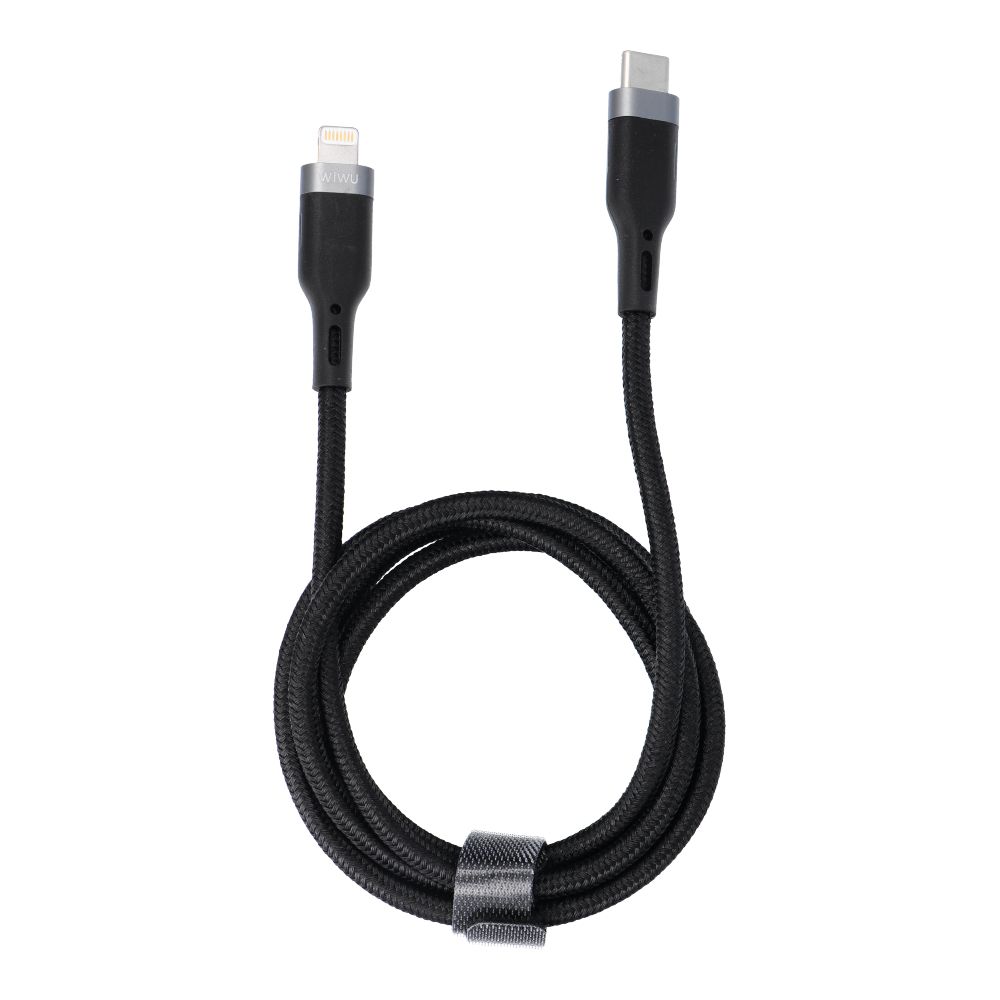 WiWU - Platinum Series datakaapeli Wi-C013 USB C - Lightning 30W 1,2m - musta