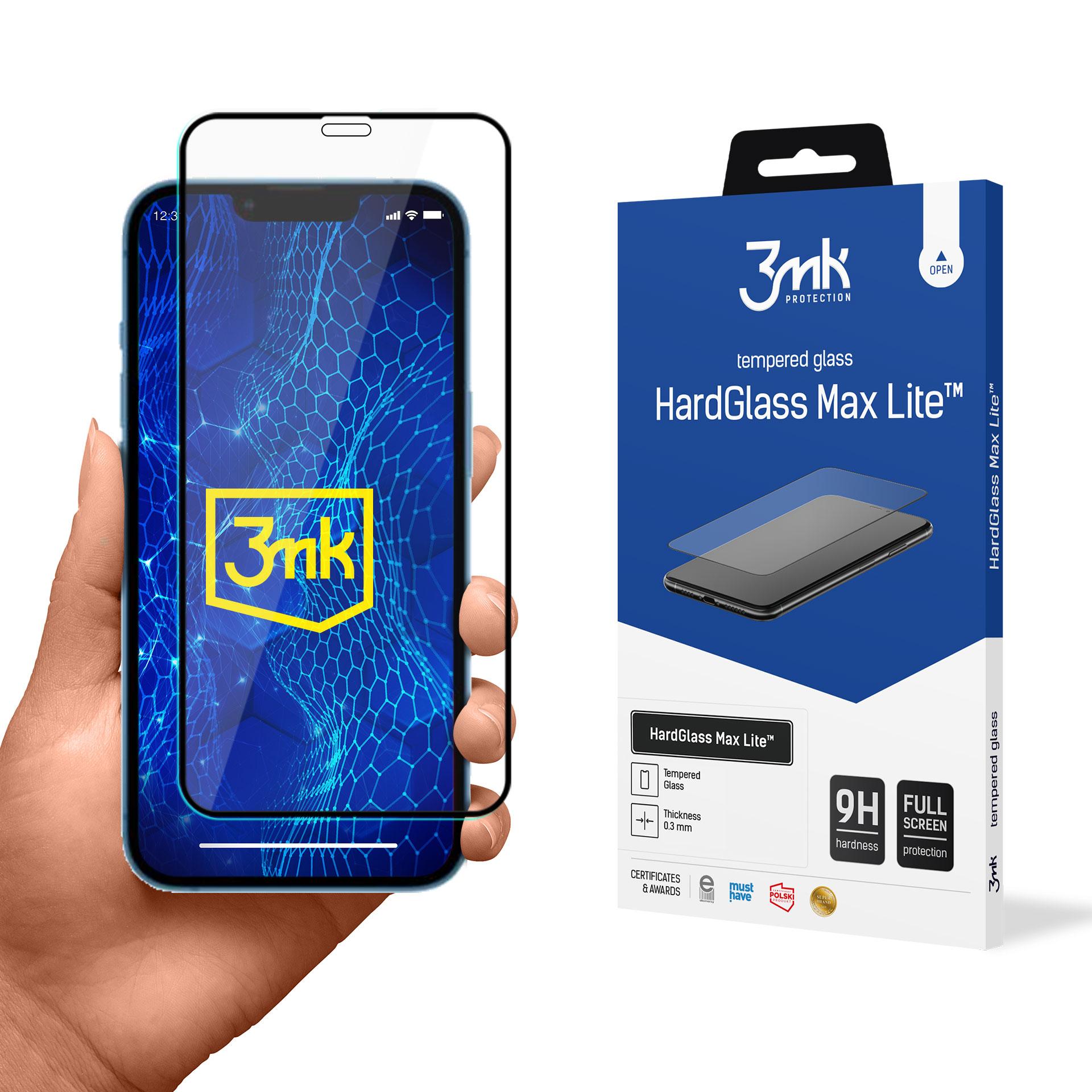 Karkaistua lasia iPhone 13 mini 9H 3mk HardGlass Lite -sarjasta.