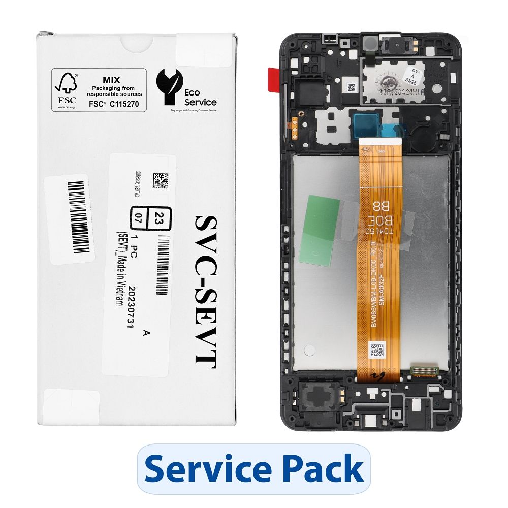 ServicePack LCD-näyttö SAMSUNG A12 A127F GH82-26485A