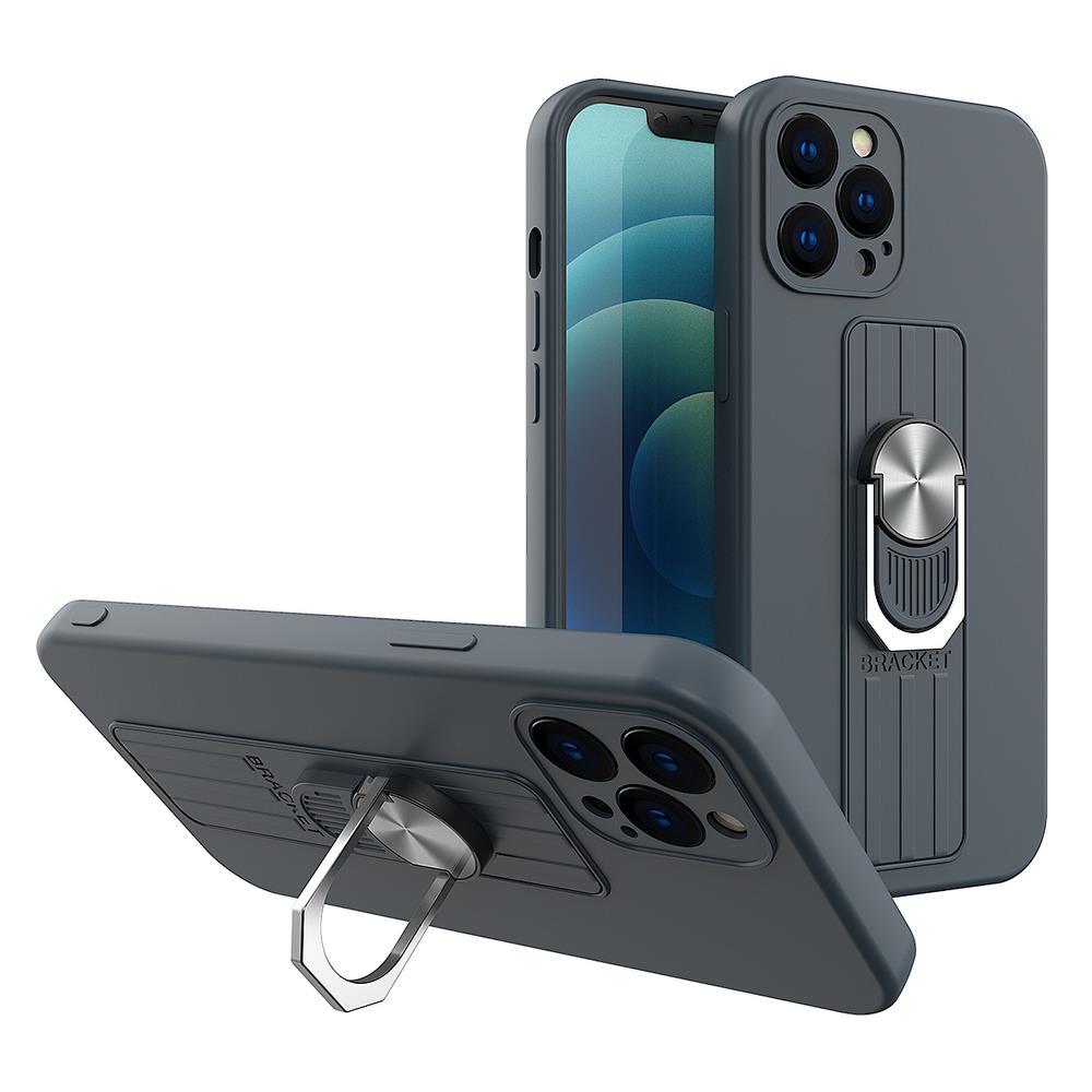 Ring Case silikonikotelo sormi ote ja jalusta Xiaomi Poco M4 Pro 5G sininen sininen