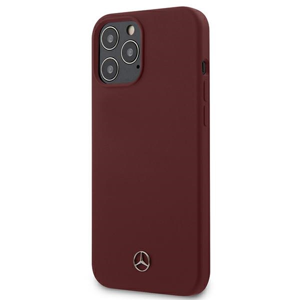Mercedes Silicone Line kotelo iPhone 12 Pro Max - punainen