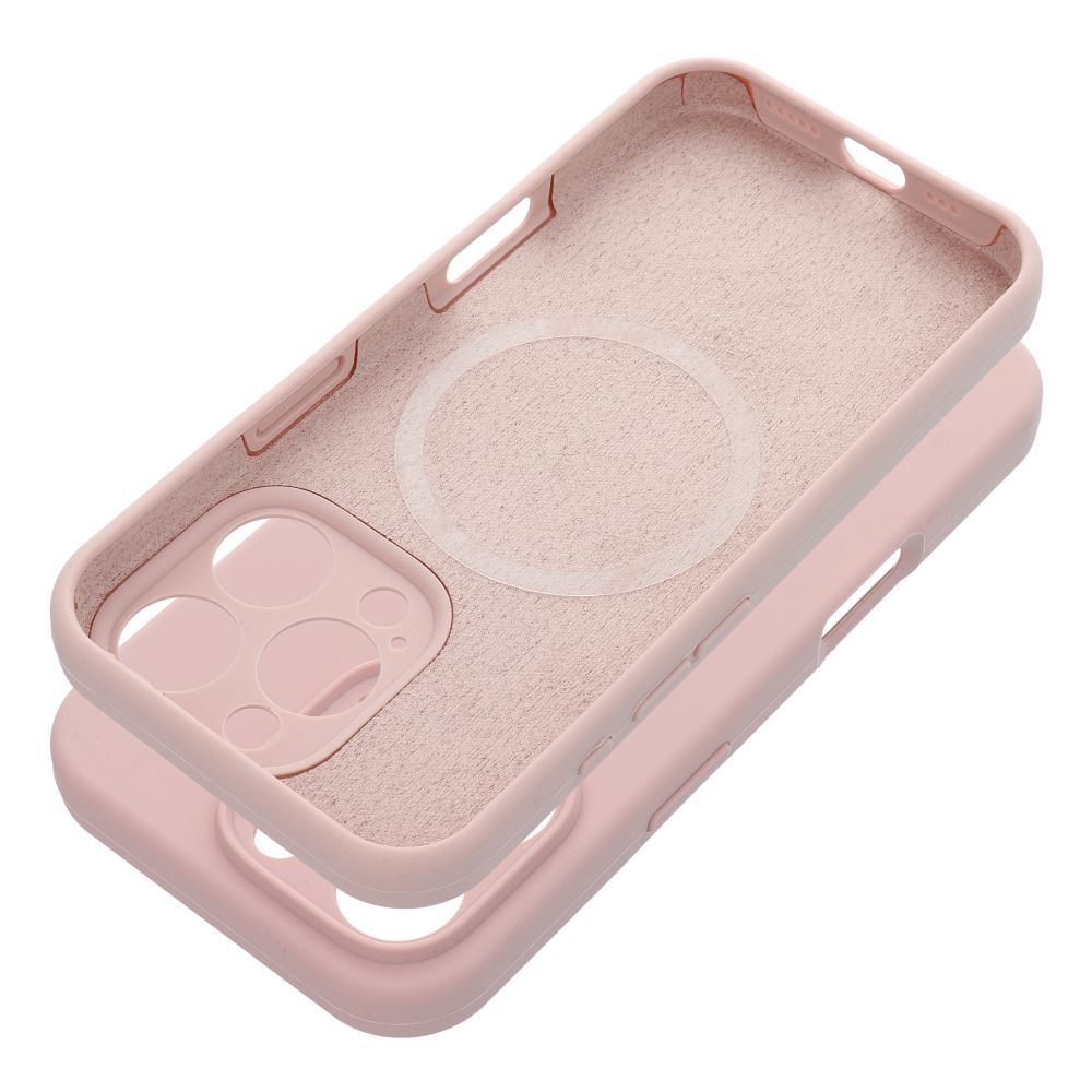 Silikoninen 2 mm suojakuori iPhone 16 MagSafe-yhteensopiva hiekanpinkki