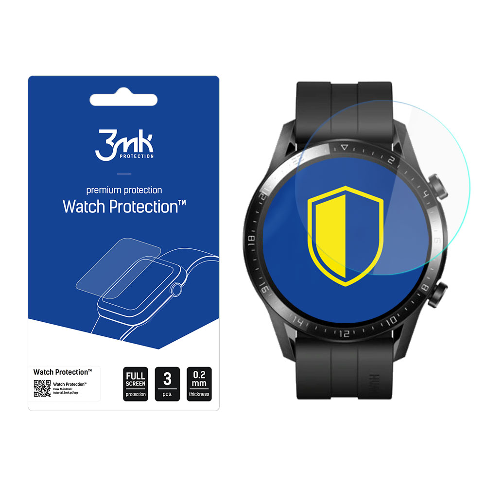 Huawei Watch GT 2 46mm - 3mk Watch Protection™ v. FlexibleGlass Lite -suojausjärjestelmä