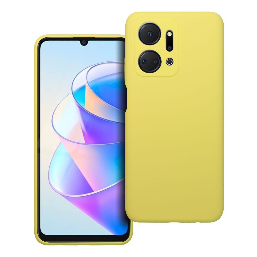 Case for Honor X7A Silicone 2mm (camera protection) yellow
