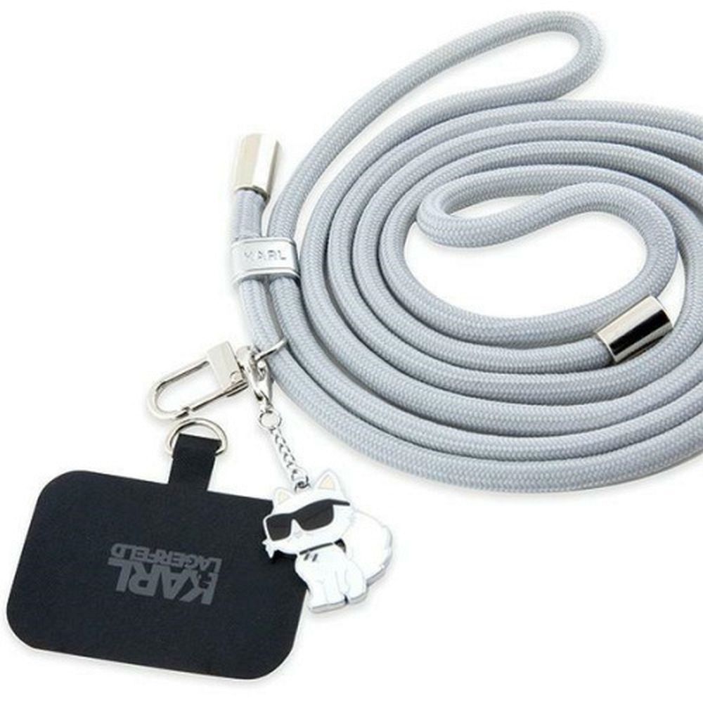 KARL LAGERFELD laukunhihna KLUCNMSCKIG (Crossbody Cord Choupette) harmaa
