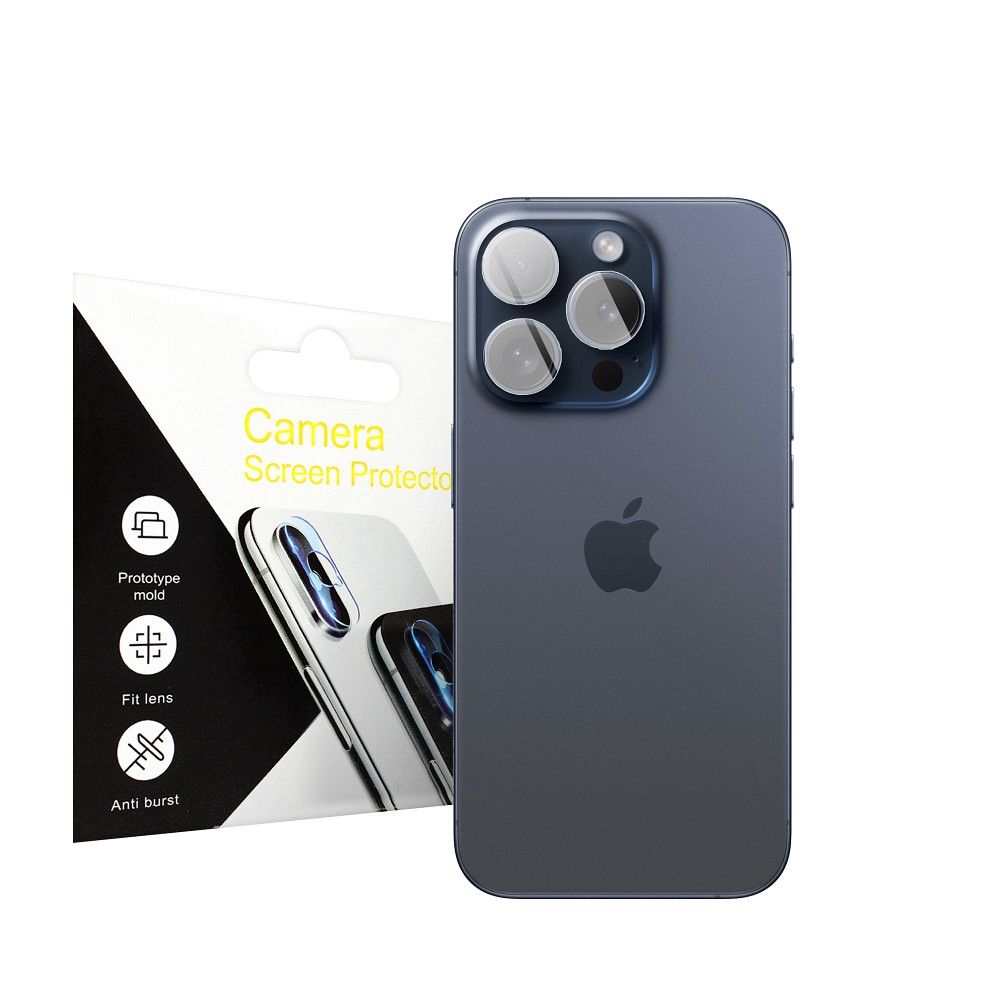 Karkaistu lasi kameran linsseille - Apple iPhone 15 Pro:lle