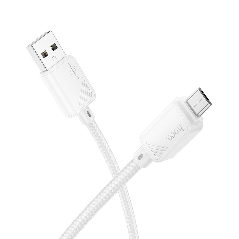 Hoco USB-A - Micro USB -kaapeli 2,4A 1 m X113 valkoinen