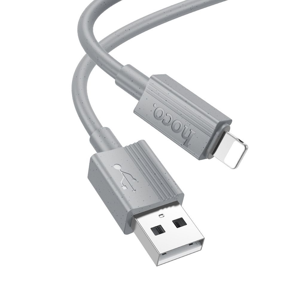 Hoco USB-A - Lightning -kaapeli 2,4A 1 m X107 - harmaa