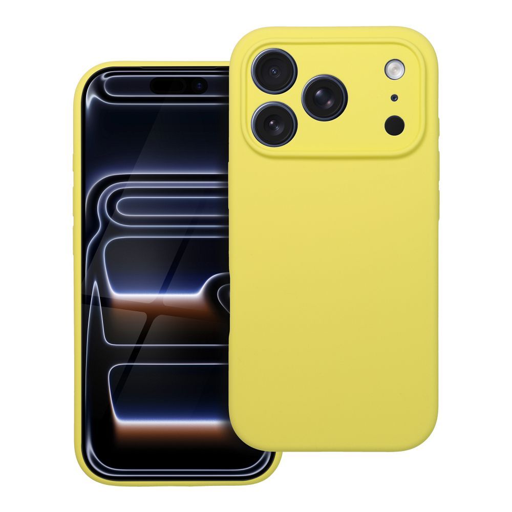 Suojakuori iPhone 17 PRO:lle Silikoninen 2mm keltainen