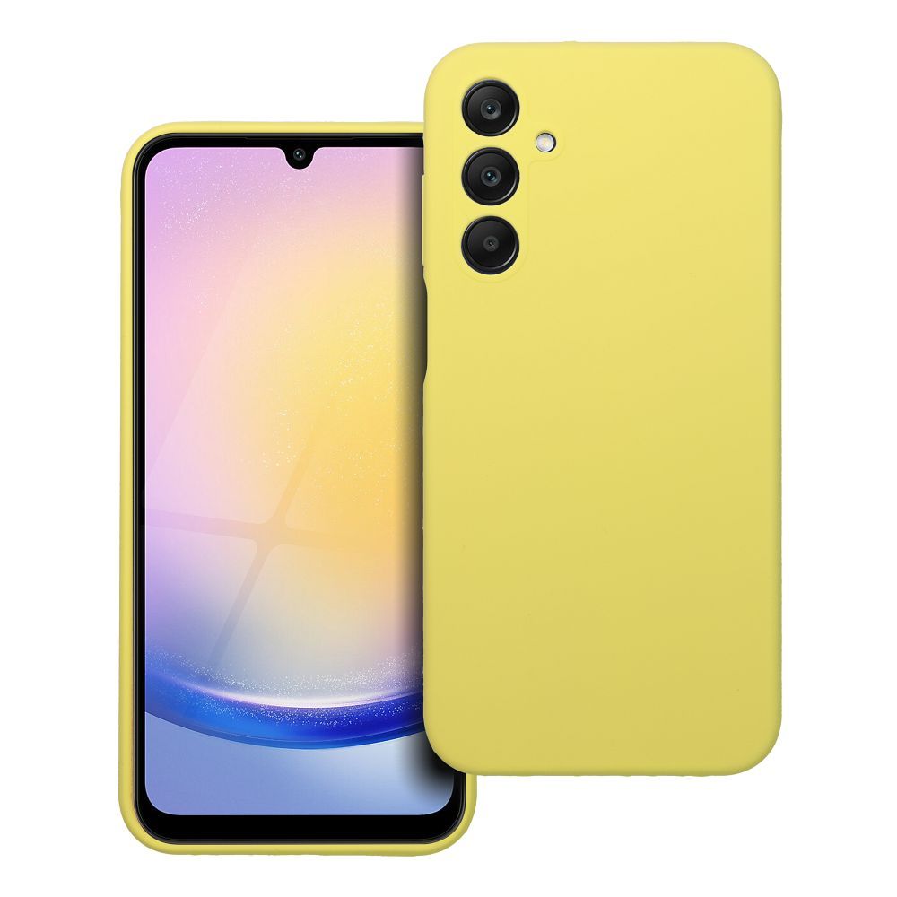 Silikoninen Suojakuori Samsung A25 5G:lle 2mm keltainen