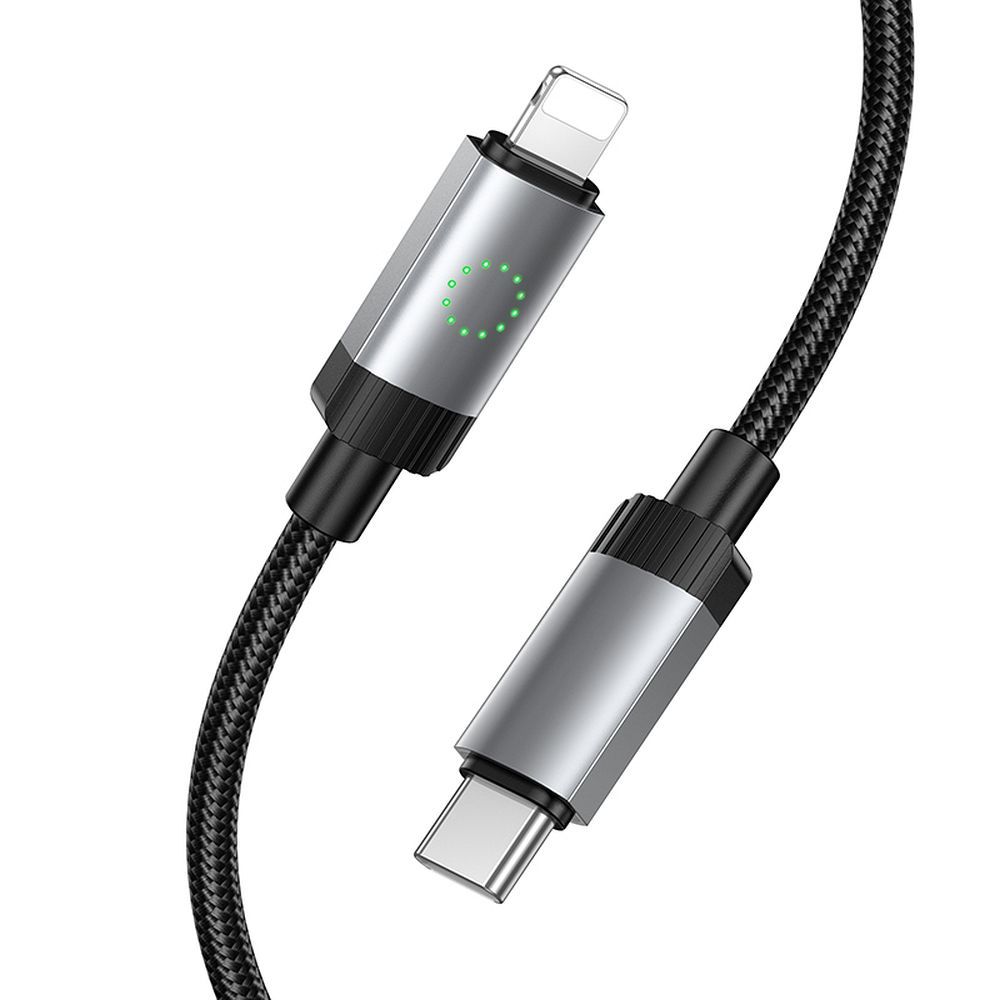 Kaapeli USB-C Lightning Hoco PD 27W 1 m X117 musta
