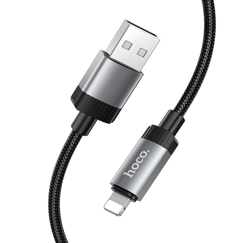 Hoco X117 kaapeli USB A - Lightning 2,4A 1 m musta