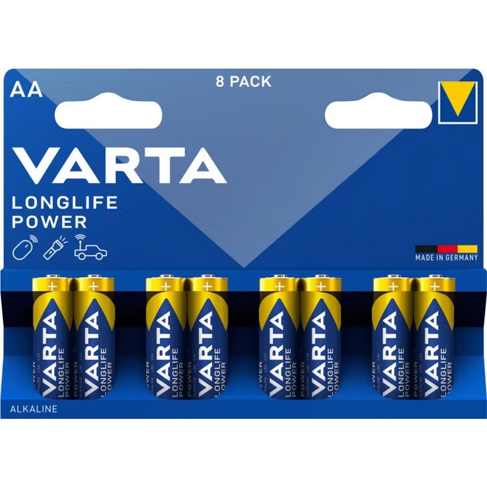 VARTA alkaliparisto R6 (AA) Longlife Power 8 kpl
