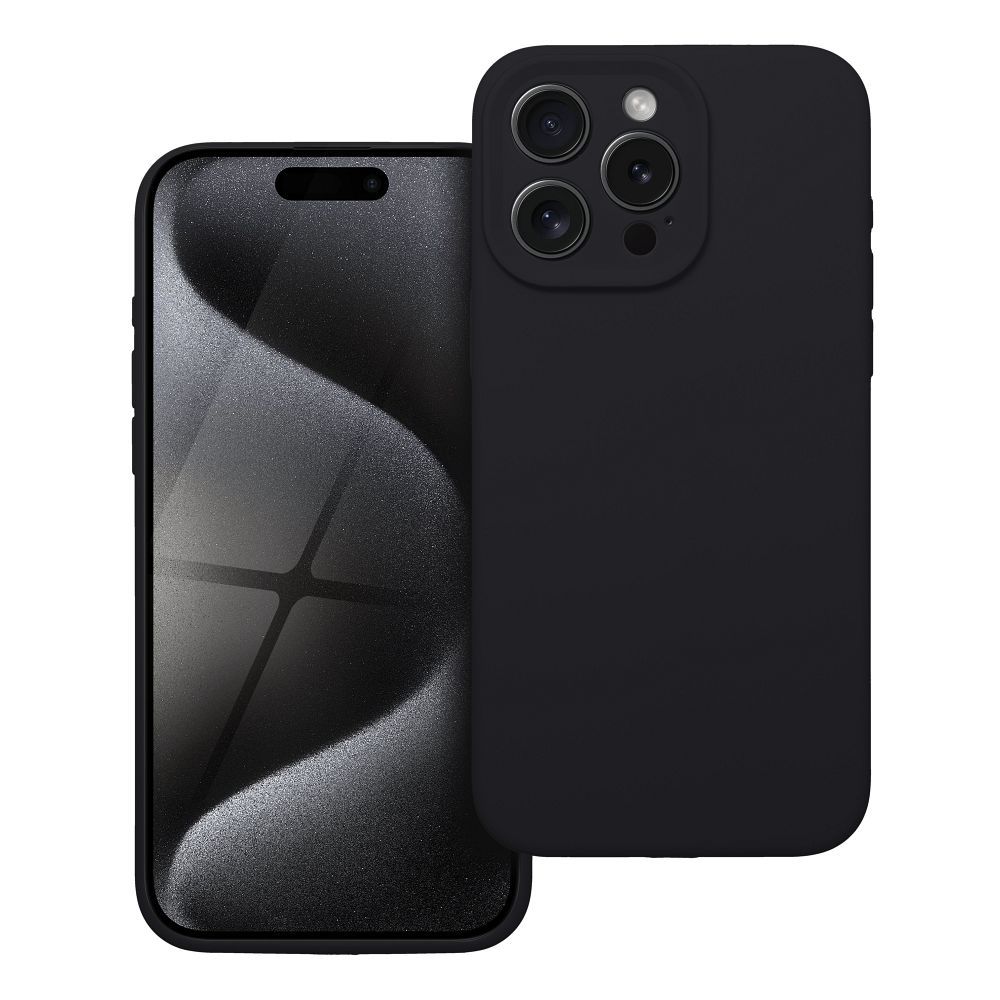 Suojakuori iPhone 15 PRO MAX Silikoni 2mm musta